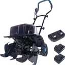 40V Cordless Tiller Cultivator,16 Huge SteelTines Garden Tiller,8.6 inch Wide BatteryPowered Garden Cultivator,(2 4AH Battery andCharger Included)