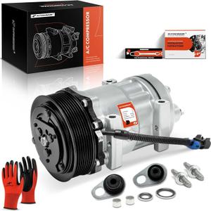 A-Premium Air Conditioner AC Compressor with Clutch Compatible with Kenworth T660 2015-2016, T680 2015-2016, T880 2015-2016 & Peterbilt 365 2015-2016, 367 2015-2016, 388 2015-2015, 389, 567, 579, 587