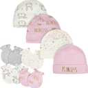 Gerber Baby Girls' Cap and Mitten Sets (0-3 Months, Pink Princess)