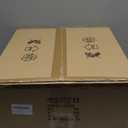 Luupyia Farmhouse Pendant Light Walnut Wood Grain, Rustic Caged Hanging Lighting Fixture Height Adjustable Pendant Lights Fixture for Dining Room Kitchen Bedroom Living Room, E26