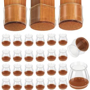 2 x ZCFLYYD Chair Leg Protectors for Hardwood Floors, Funiture Slides, Chair Leg Cups, Floor Protectors for Furniture (32, Small (Fit:0.59"-0.83"))