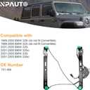 Front Driver Side Power Window Regulator with Motor Replacement for BMW E46 323i 325i 325xi 328i 330i 330xi 1999 2000 2001 2002 2003 2004 2005, Sedan Wagon, Left, 741-484