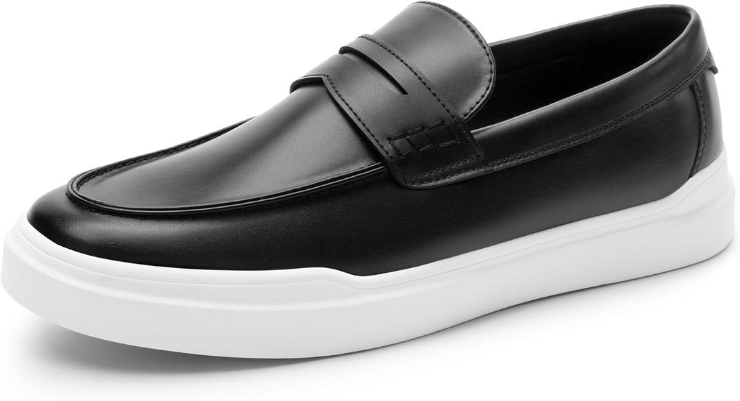 Bruno Marc Men's Loafers & Slip-Ons Shoes | Comfortable Lightweight Men's Casual Dress Shoes | Classic Penny Loafers (12, Black-1)