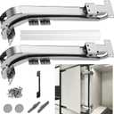 Cabinet Sliding Door Hinge with Handle, 180 Degree Swing Cabinet Door, Suitable for cabinets, Shoe cabinets, wardrobes, Corner Cabinet Doors (Bus Door Hinge, Set, 1)