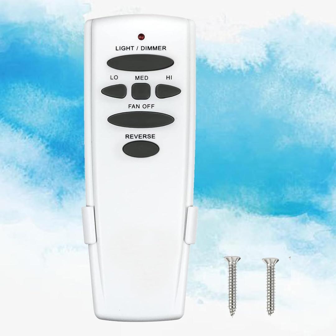 Ceiling Fan Remote Replacement - Reverse, 3-Speed & Light Dimmer for Hampton Bay/Hunter/Harbor Breeze 303.9MHz, Wall Mount Included (Compatible with UC7078T/CHQ8BT7078T/CHQ7078T, Remote Only)