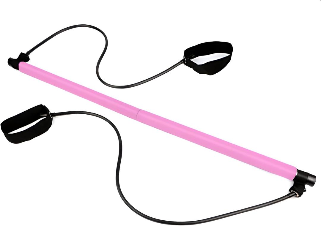 Pilates Bar Kit with Resistance Bands, Multifunctional Home Gym Equipment for Small Space, Stretched Fusion Toning Bar