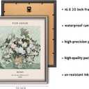 Framed Van Gogh Canvas Wall Art Decor, flower Wall Prints for Bedroom Bathroom Office, Posters for Living Room Aesthetic, Nature Painting Artwork