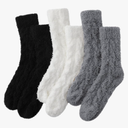fauson Fuzzy Socks for Women - 5 Pairs Fuzzy Socks Cozy Slipper Sock for Women, Women's Winter Ultra Soft Warm