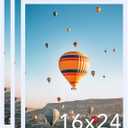 16x24 Picture Frame Set of 3 White for Poster Photo Picture and 40x60 cm Canvas, Horizontal and Vertical Formats for Wall Hanging, 16 x 24 Wall Gallery Poster Photo Frame,3 Pack, White