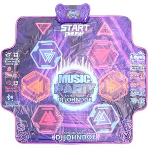 Ejoyous Dance Mat, Electronic Dance Pad with Glowing Light up 6 Button Interactive Music Dance Mixer Rhythm Step Play Mat with 7 Game Modes for Boy and Girl