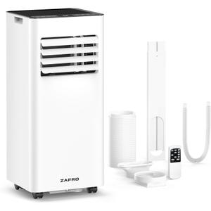 ZAFRO 10,000 BTU Portable Air Conditioners, 4 Modes Portable AC Unit with Fast Cooling/Energy Saving/Remote Control/24Hrs Timer for Bedroom/Dorms/Indoor Rooms, White
