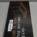 Now Playing Vinyl Record Stand, 50 LP Vinyl Record Storage with Non-slip Grooves, Wood Now Spinning Vinyl Record Holder for Albums Magazine Rack Magazine Organizer Record Display, Gift Package (Brown)