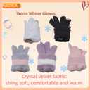 Winter Gloves for Girls Touch Screen Warm Soft Elastic Thermal Knit