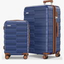 Luggage Sets 2 Piece 20/28 Inch (3-YEARS VIP SERVICE) Hardside Expandable Lightweight Ultra Durable 100% Polycarbonate Carry On Travel Suitcase with Spinner Wheels TSA Lock, Classic Blue