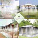 Misters for Outside Patio,Misting System for Cooling Outdoor,50Ft (15M),Water Mist Hose DIY Kit for Porch,Canopy,Deck,Umbrella,Garden,Greenhouse,Yard,Plants,Trampoline Sprinkler Accessories for Kids