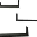 EWEI'S HomeWares 3 Floating U Shelves, Espresso Finish