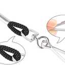 HOSL Black Nylon Lanyards, 100 Pack Bulk Office ID Card Lanyards with Swivel Hook (Modern/Fitted, 19 inches, 1.54lb)