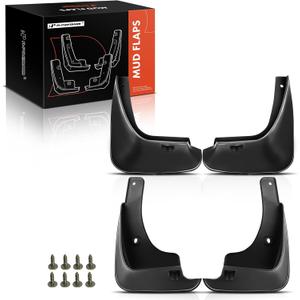 A-Premium Set of 4PCS Mud Flaps Splash Guards Mudguards Mudflaps with Hardware Accessories Compatible with Toyota Camry 2002-2006, Sedan Only, Black, Front and Rear (Driver & Passenger Sides)