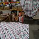 RUVANTI Flannel Sheets Queen Size - 100% Cotton Brushed Bed Sheet Sets - 88 x 101 inch - All Seasons Breathable & Super Soft - Warm & Cozy - 4 Pcs - Red & Green Cross