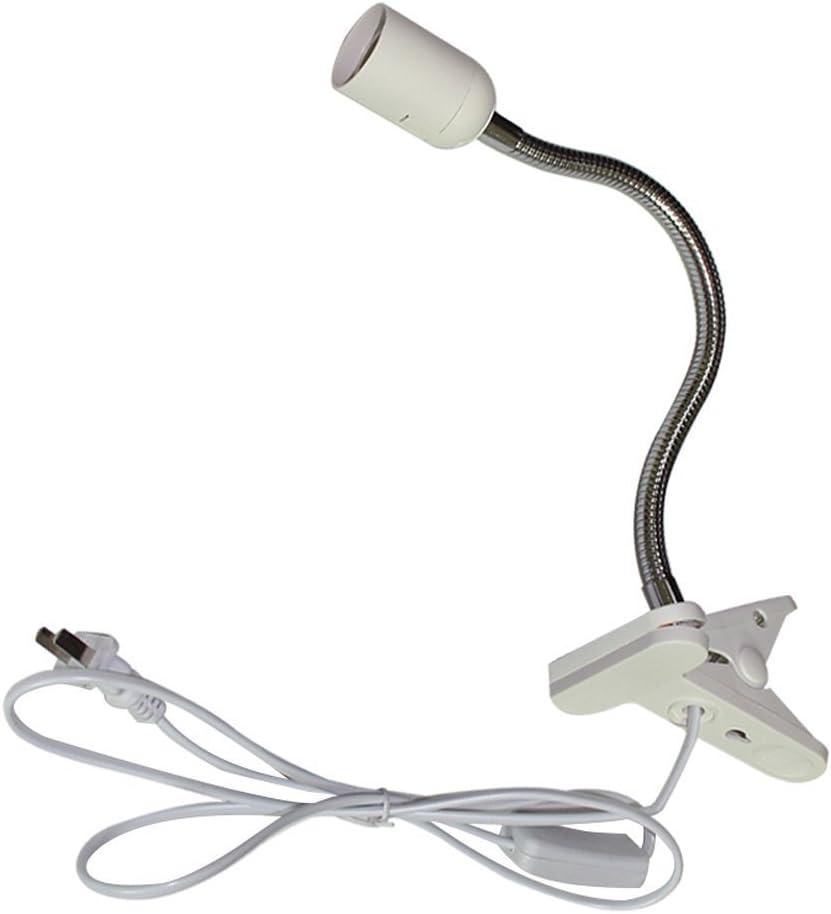 UVA/UVB Reptile Ceramic Heat Lamp - Pet Heating Bulb Holder Clamp - 110V-130V (White)