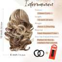 Short Ponytail Extension Claw Clip in Hair Extensions for Women 10 Inch Loose Curly Ponytails Synthetic Updo Hair Pieces for Kids Girls (Light Brown mix Blonde)
