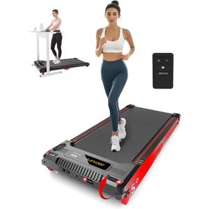 Walking Pad Treadmill, Anylife Incline Walking Pads Under Desk 330lb Capacity, 2.5HP Portable Treadmills for Home, Compact Treadmill Small Running Pad with LED Display, Remote Control (Black)