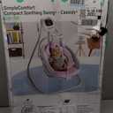 Ingenuity SimpleComfort Lightweight Compact 6-Speed Multi-Direction Baby Swing, Vibrations & Nature Sounds, 0-9 Months 6-20 lbs (Pink Cassidy)