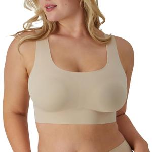 Bali Women's Comfort Revolution Easylite Wireless T-Shirt Bra, Pullover Wirefree T-Shirt Bra (3X-Large, Nude)