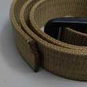 Tactical Belt, 1.5-inch Nylon Gun Belts for Men, 2-Ply EDC Belt with Adjustable Plastic Buckle (Large, Tan)