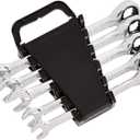 Amazon Basics Ratcheting Wrench Set, Metric, 5 Piece, Black/Silver