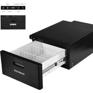 RV Car Protable Refrigerator 12V 24V 34 Quart 32L Drawer Freezer for Truck Van RV Camper SUV Boat Travel Camping Road Trips Tailgating -4~50