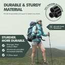 KINGGEAR Nordic Walking Stick, TP1 Hiking Poles Retractable Lightweight 7075 Aluminum, Trekking Poles with Flip Lock, Natural Cork and EVA Grip, 2pc Hiking Gear, 54"