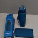 Hydracy Water Bottle with Time Marker -Large BPA Free Water Bottle & No Sweat Sleeve -Leak Proof Gym Bottle with Times to Drink - Ideal for Fitness Sports & Outdoors