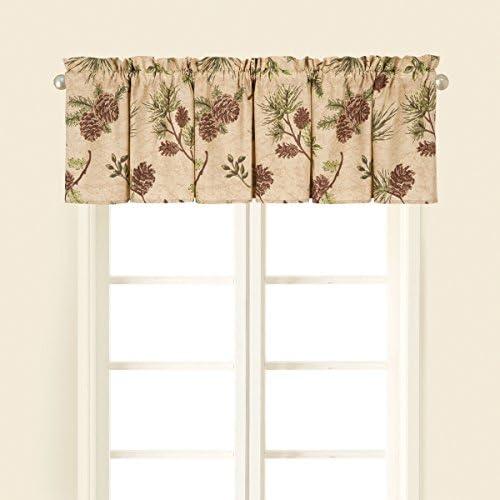 C&F Home Woodland Retreat 100% Cotton Single Window Valance Curtain 16" x 72" Home Kitchen Living Room Dining Dinner Bedroom Bathroom Cabin Rustic Lodge Lakehouse All Seasons Summer Fall Harvest Decor