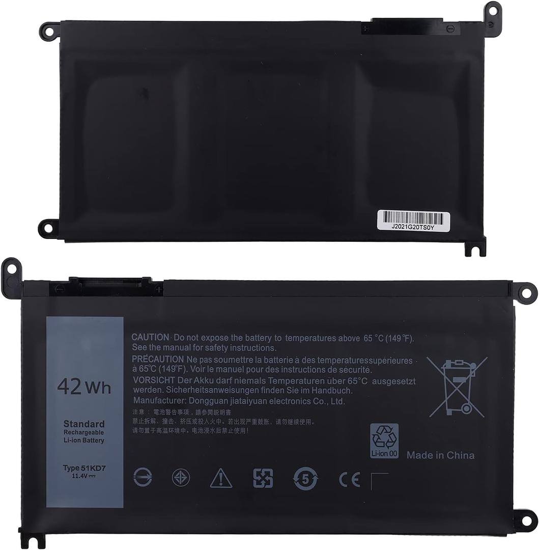 Duotipa New 51KD7 Laptop Battery Replacement for Dell Chromebook 11 3180 3189 5190 3181 2-in-1 Series P28T001 Y07HK FY8XM 0FY8XM