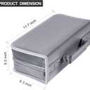 Siveit DVD/CD Case Organizer - 160 Capacity Holder, Portable Wallet Binder for Home & Travel (Black, Silver)