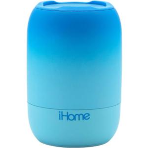 iHome PlayFade Portable Bluetooth Speaker - Water-Resistant Rechargeable Audio Device for Outdoor Events, Pool Party, Beach, Camping (Model iBT400L) Blue