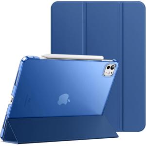 JETech Case for iPad Pro 11-Inch M5/M4 2025/2024 (6th/5th Generation), Slim Stand Hard Back Shell Smart Cover with Auto Wake/Sleep (Navy)