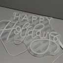 Horseneon Happy Holidays Neon Sign, Merry Christmas Neon Sign for Wall Decor, LED Sign with USB Powered for Party, Home, Bedroom, Living Room, Bar