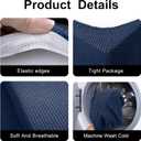 Tlswshsy RV Dinette Cushions - Stretch Sofa Seat Slipcovers - Washable Loveseat Sofa Furniture Protector for RV Camper Car Bench (Blue 2 Backrest & 2 Bench Covers)