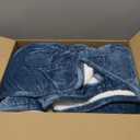 Beautyrest Heated Blanket, Eletric Throw Blanket, Soft, Warm, Reversible Plush - Sherpa Heating Blanket Throw for Office, Couch, 3 Heat Settings, 2 hr Auto Shut Off, Machine Washable, 50 x 60 Blue