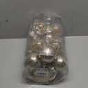 Sea Team 70mm/2.76" Shatterproof Clear Plastic Christmas Ball Ornaments, Transparent, See-Through, Crystal Baubles, Bulbs with Stuffed Delicate Decorations for Xmas Tree (30 Counts, Champagne)