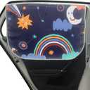 Car Window Shades for Side Windows Baby and Kids,Car Back Window Sun Shade Covers,Strong Magnetic Sunshades Curtains for Truck,27.5" x 19.5" (Starry Sky)