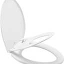 Little2Big Toilet Seat with Built-In Toddler Potty Training Seat, Slow Close, Easy to Install, Made in USA, ELONGATED, White