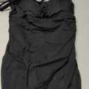 SHAPELLX Tummy Control Bathing Suit for Women Black One Piece Swimsuit Built-in Bra Swimdress with Sarong Wrap (Black X-Large)