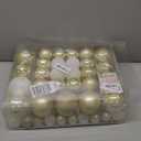 Sea Team 86-Pack Shatterproof Gold Christmas Ball Ornaments Set, Assorted Multi-Sized Hanging Baubles, Xmas Tree Decorations, Seasonal Dcor for Holiday Wreath Garland, Hooks Included