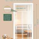 74.80-98.43" Extra Tall Cat Gate for Doorway, Wide Adjustable 20.8"-38" Clear Pet Safety Gate, Auto Close No Drilling Full Door Gate for Stairs, Studio, Kitchen- White