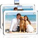 3 x Car Picture Holder Clip Visor Frame Acrylic Magnetic Photo Frames Clear for Cars Sunvisor Display 2 Pcs Fit Family Pet Road Trip Memories