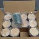 Thick Candle Jars for Making Candles 12 Pcs, 7 OZ Empty Jars with Wood Lids for Candle Making, Sample Container, Frosted Green