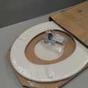 Bemis 500EC Durable Wood Toilet Seat with Easy Clean Hinges, Made in USA, Round, Biscuit